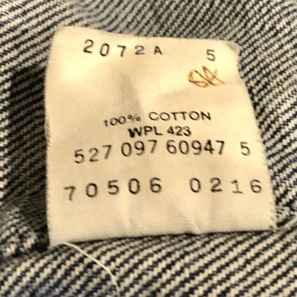 Vintage Levi's Trucker Jacket 42 Large Blue Jean Denim Pockets Button Front Men - Picture 14 of 14